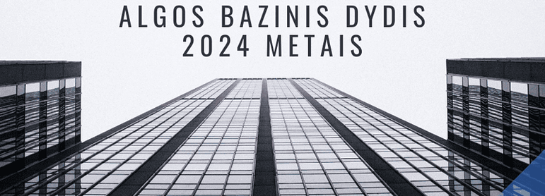 Algos bazinis dydis 2024 metais