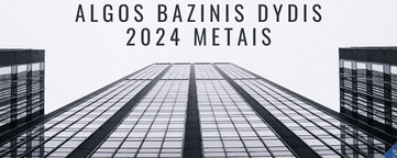 Algos bazinis dydis 2024 metais